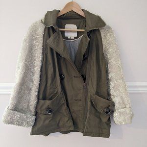 RARE: Unique Cargo Jacket with beaded sleeves!